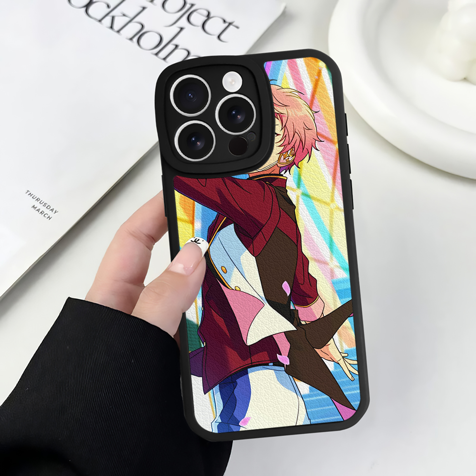 （画像用） あんさんぶるスターズ! Ensemble Stars 【iPhone 16シリーズ対応】シリコンスマホケース（レザー調） 材質：シリコン